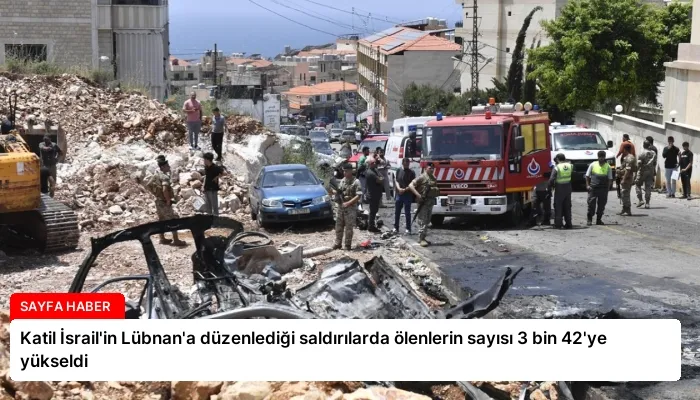 Katil İsrail’in Lübnan’a düzenlediği saldırılarda ölenlerin sayısı 3 bin 42’ye yükseldi