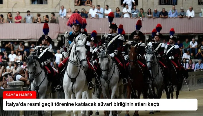 İtalya’da resmi geçit törenine katılacak süvari birliğinin atları kaçtı