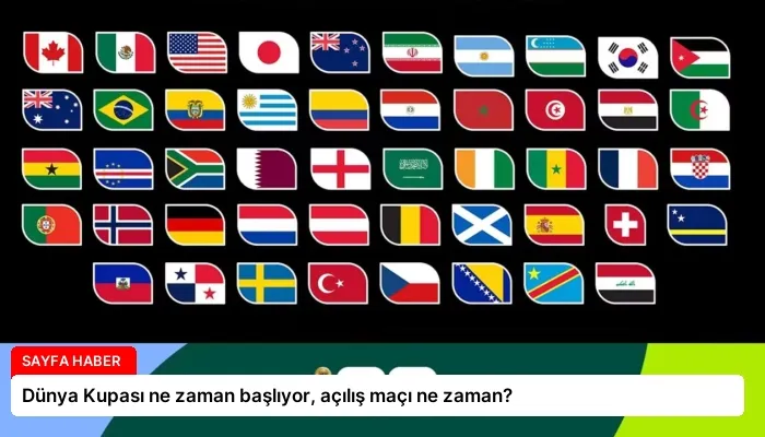 Dünya Kupası ne zaman başlıyor, açılış maçı ne zaman?