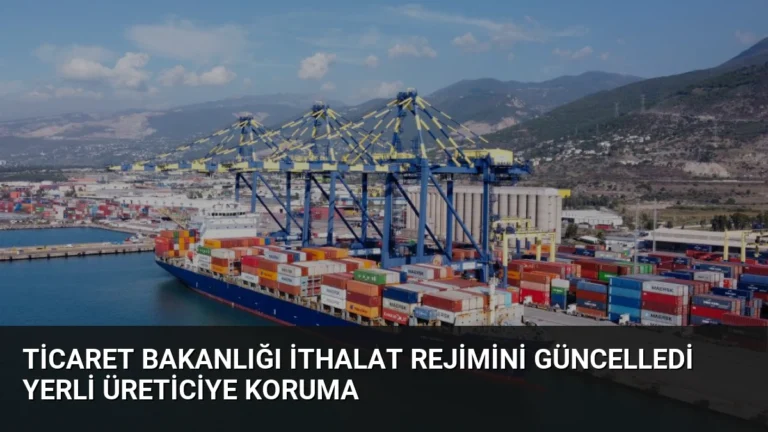 Ticaret Bakanlığı İthalat Rejimini Güncelledi Yerli Üreticiye Koruma