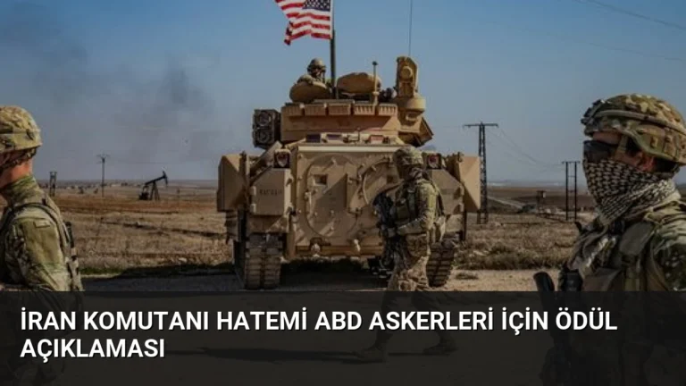 İran Komutanı Hatemi ABD Askerleri İçin Ödül Açıklaması