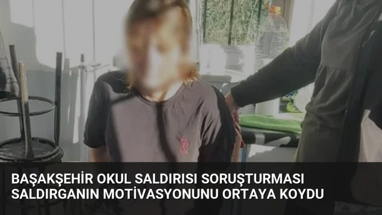Başakşehir Okul Saldırısı Soruşturması Saldırganın Motivasyonunu Ortaya Koydu