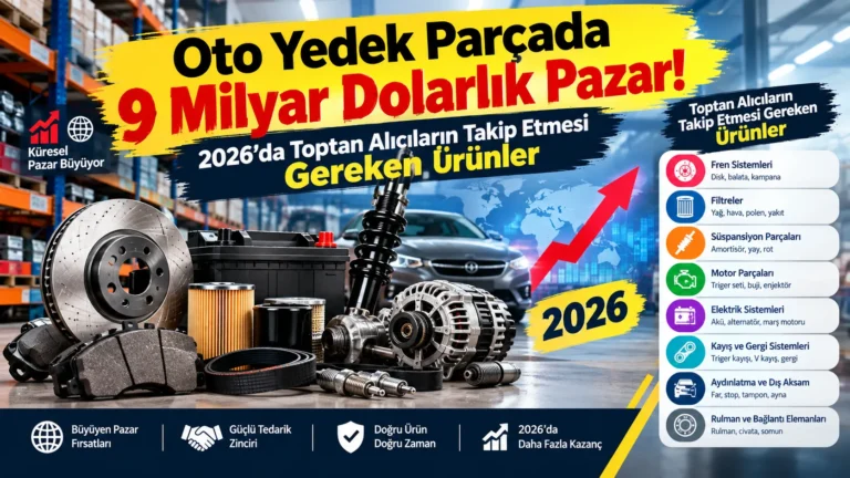 Oto Yedek Parçada 9 Milyar Dolarlık Pazar! 2026’da Toptan Alıcıların Takip Etmesi Gereken Ürünler